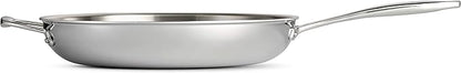 Tramontina Signature Tri-Ply Clad Stainless Steel 12-Inch Large Frying Pan with Helper Handle, Induction-Ready Skillet, Dishwasher-Safe, NSF-Certified, Made in Brazil - Image 2