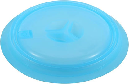 Kichwit Silicone Microwave Plate Cover Collapsible, Dishwasher Safe and BPA Free, Blue, 10.2"