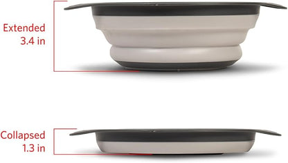Glad Collapsible Colander Strainer - 2L | Small Pasta Drainer for Kitchen, Vegetables, and Fruit | Round Plastic Foldable Draining Basket for Easy Storage - Image 3