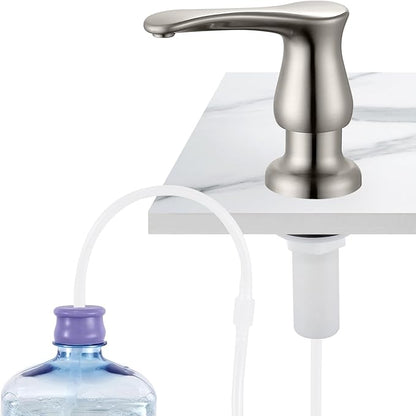 GAGALIFE Kitchen Sink Soap Dispenser Brushed Nickel, Under Sink Soap Dispenser with 40" Silicone Extension Tube Kit,Say Goodbye to Frequent Refills by GAGALIFE
