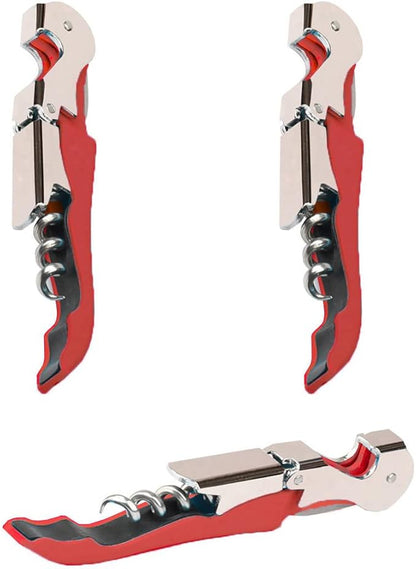 Professional Waiter Corkscrew Wine Openers Set(2PCS), Heavy Duty Stainless Steel Hinges Wine Key for Restaurant Waiters, Sommelier, Bartenders by Kit-Home