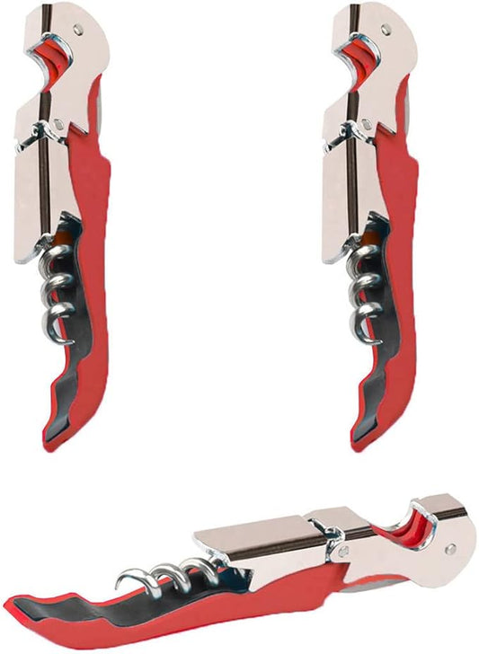 Professional Waiter Corkscrew Wine Openers Set(2PCS), Heavy Duty Stainless Steel Hinges Wine Key for Restaurant Waiters, Sommelier, Bartenders by Kit-Home