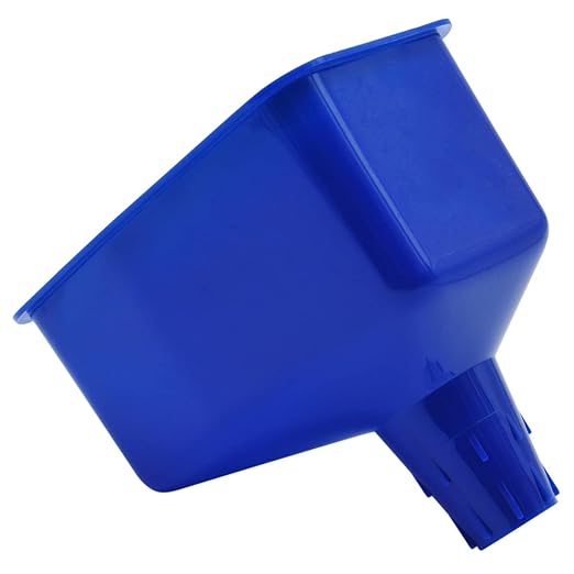 Funnel King Offset Oil Funnel, Blue, 1.75 Pint, 6.2 x 3.8 x 5.6 Inches