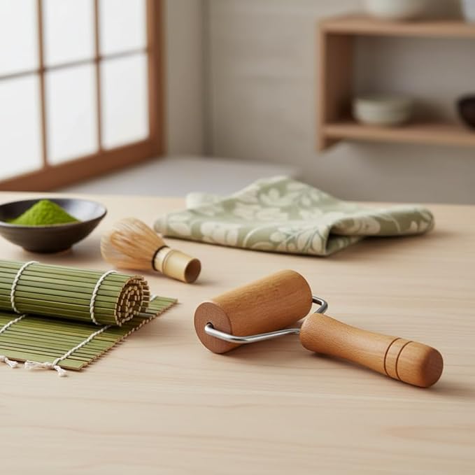 Small Rolling Pin, Pizza Dough Roller, Non Stick Wood Pastry Roller, Kitchen Wooden Rolling Pins for Baking Cooking Cookie Bread Tortilla Dumpling Fondant Clay (Style 2) - Image 8