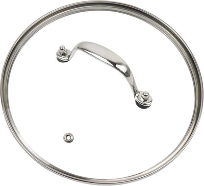 Antrader Glass Lid,9" Tempered Glass Covers for Universal Pot and Pan Lid,1Set,Clear