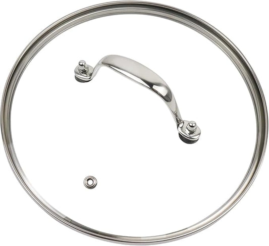 Antrader Glass Lid,9" Tempered Glass Covers for Universal Pot and Pan Lid,1Set,Clear