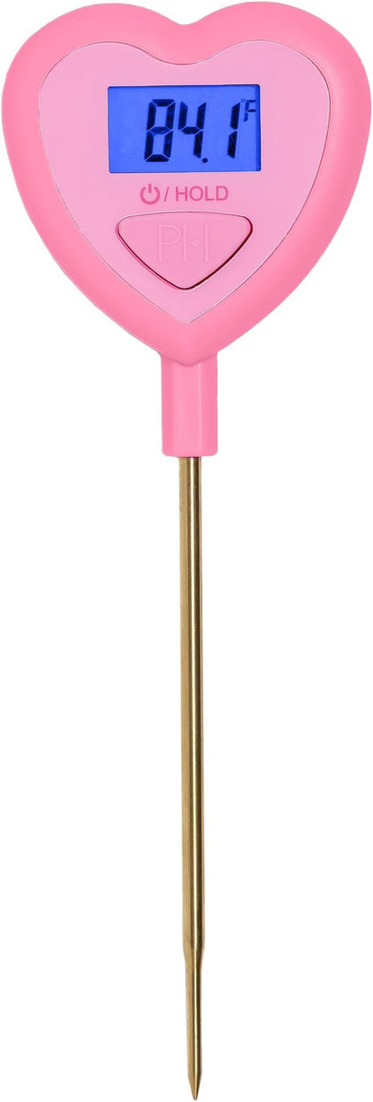 Paris Hilton Digital Heart Shaped Thermometer for Cooking, Baking and Grilling, Instant Read in Celsius or Fahrenheit, Pink