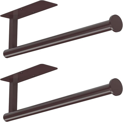 ASTOFLI Paper Towel Holder Under Cabinet No Drilling, Self Adhesive Paper Towel Holder Wall Mount for Kitchen Rack, Under Counter Napin Holder No Drill,RV, 304 Stainless Steel, Oil Rubbed Bronze 2Pack by ASTOFLI