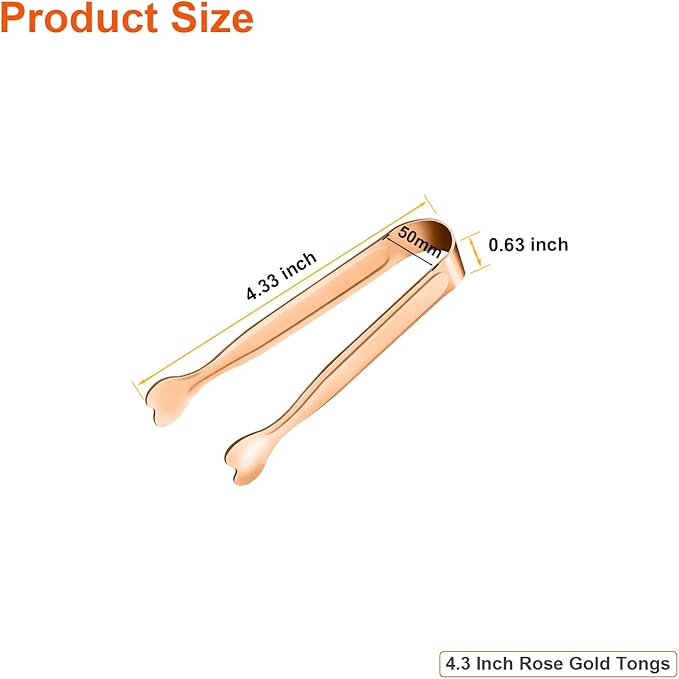 Mini Serving Tongs, Anytrp 18-Packs Stainless Steel Sugar Tongs, 4.3inch Ice Tongs Kitchen Tong Appetizers Tong for Coffee Bar, Tea Party, Desserts Party, Sugar and Ice Bucket - Image 6