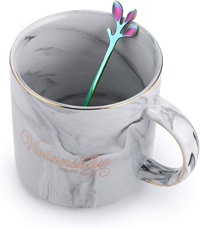 AnSaw Elegant Rainbow Leaf Coffee Spoons - 10-Piece, 4.7" Mini Stainless Steel Espresso & Dessert Tea Spoons, Perfect for Demitasse & Small Servings - Image 4