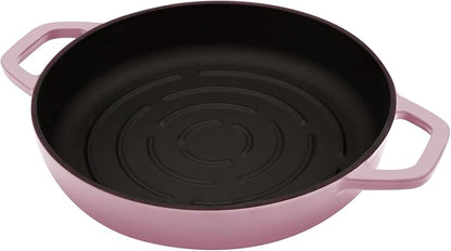 Flavehc Bread Oven Cast Iron Bread Dutch Oven with Cloche Lid for Bread Baking BerryPink Enameled Cast Iron Bread Oven with Dome Lid for Sourdough 5 qt - Image 4