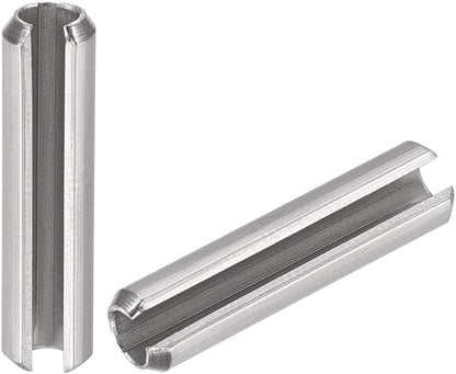 uxcell Slotted Spring Pin - M4 x 20mm 304 Stainless Steel Split Spring Roll Dowel Pins Plain Finish 20Pcs