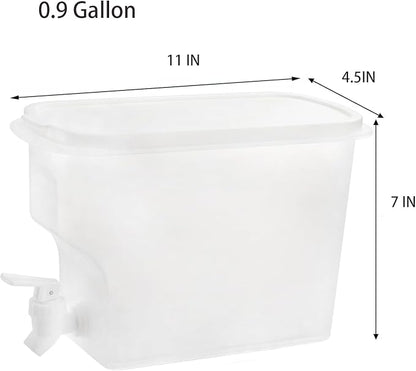 Jucoan 2 Pack 0.9 Gallon Fridge Beverage Drink Dispenser with Leak-proof Spigot, Plastic Cold Drink Juice Beverage Dispenser Jug for Party Drink, Juice, Iced Tea, Lemonade, Cold Brew - Image 2