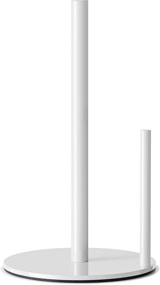 Paper Towel Holder Countertop, Stainless Steel, White, for Kitchen, Pantry, RV by Josmimic