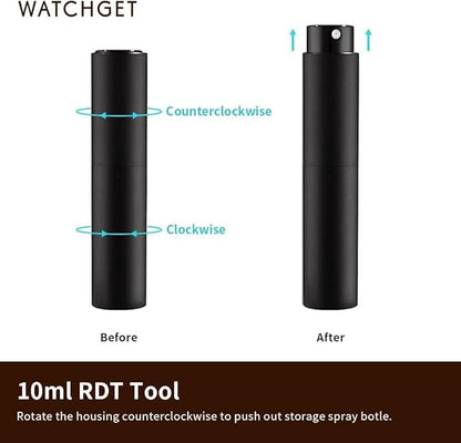 watchget Coffee Bean Dosing Cup & RDT Spray Bottle Kit for Espresso Bar, Static Reduction Ceramic Single Dose Tray for Brewing/Tea, Barista Accessories Set, Black - Image 6