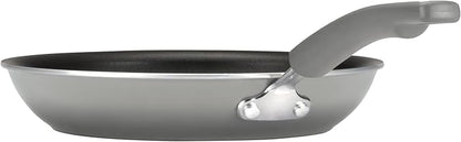 Rachael Ray Brights Nonstick Cookware Pots and Pans Set, 14 Piece, Sea Salt Gray