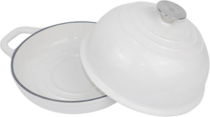 Dutch Oven for Bread Baking Bread Oven for Sourdough Bread Baking, Enameled Cast Iron Dutch Oven Pot with Lid 5 qt Cast Iron Bread Pan, White - Image 2