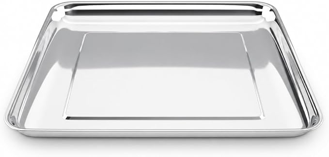 Univen Stainless Steel Baking Tray Pan Compatible with Cuisinart Airfryer Oven TOA-60 TOA-65 TOA-70 Dishwasher-Safe 304 Stainless Steel