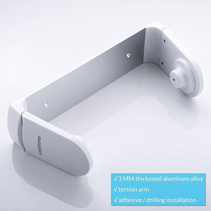 simpletome ONE Hand Tear Paper Towel Holder Under Cabinet Adhesive or Drilling Installation Aluminum Alloy + ABS (White) - Image 8