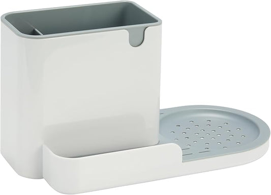 Amazon Basics Kitchen Sink Caddy Organizer for Sponge and Brush Storage, Large, White by AmazonBasics