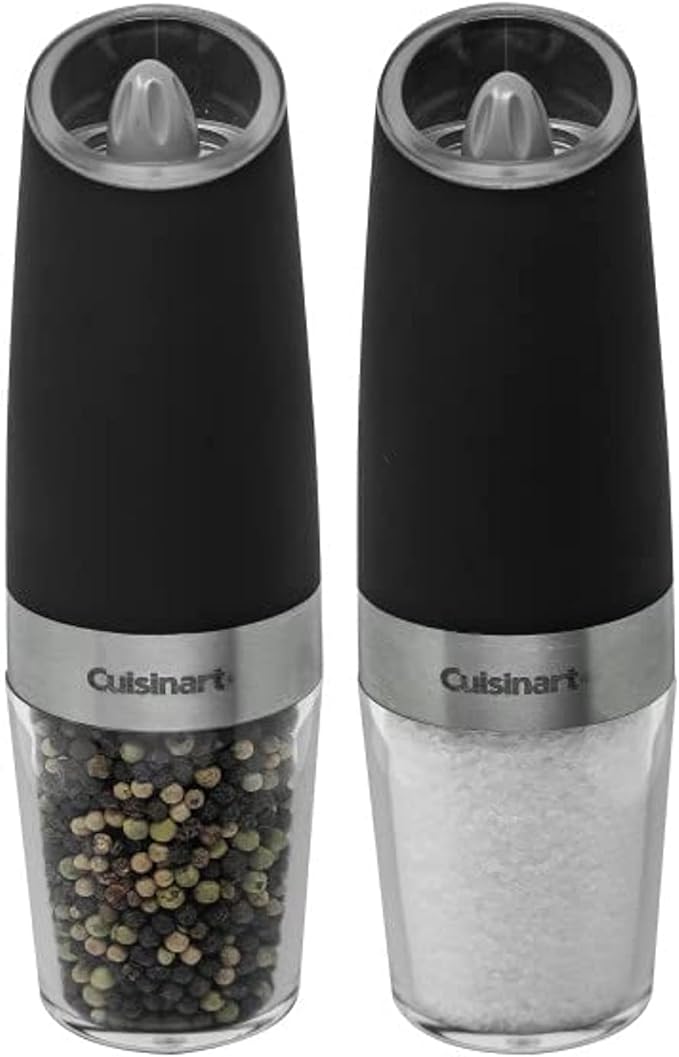 Cuisinart CSS-2424 Gravity Salt and Pepper Spice Mill with Blue LED Light, 2/3 Cup Capacity by Cuisinart