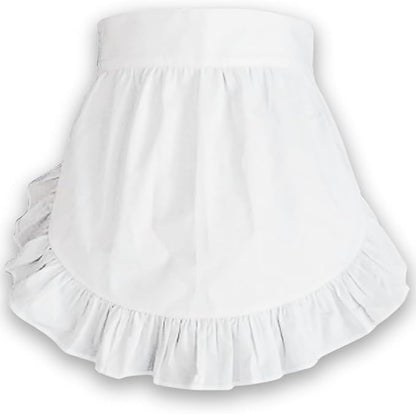 CRB Fashion Waist Apron Kitchen Cooking Restaurant Cotton Bistro Half Aprons with Pockets For Woman