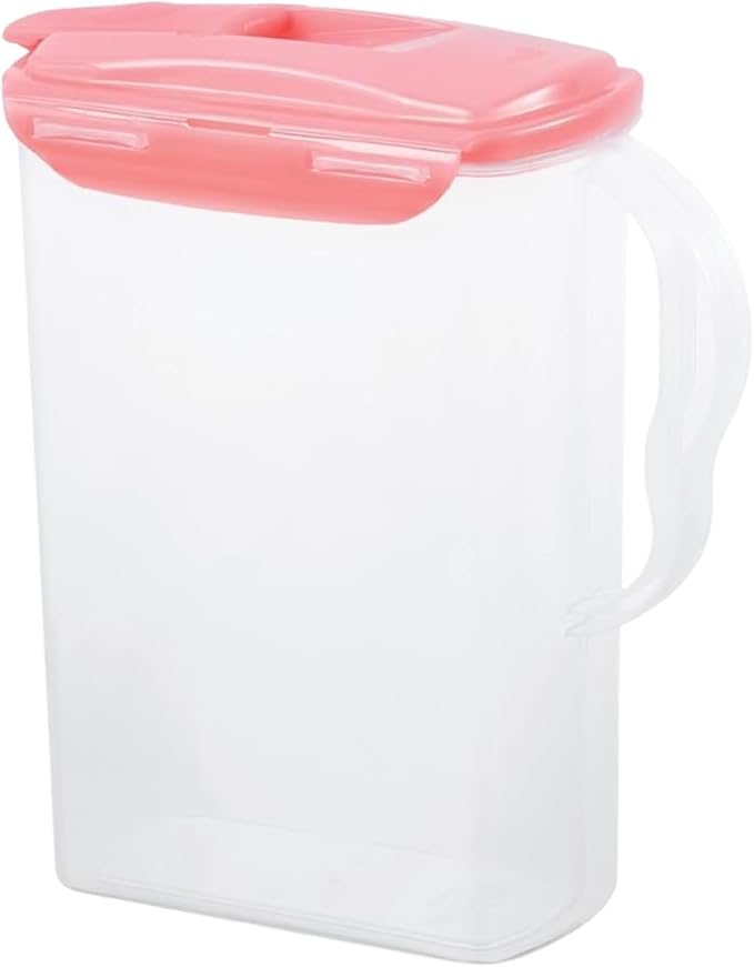 LocknLock Aqua Fridge Door Water Jug | Clear Pitcher | BPA Free Plastic Pitcher with Lid | 3 Quart Pitcher with Lid for Water, Juice, Tea & More Beverages, Pink - Image 2