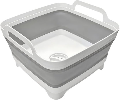 Foldable Sink Vegetable Fruit Bowl Dish Washing Storage Basin Basket, Portable Space-Saving for Kitchen, RV, Campers, and Travel Trailers