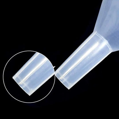 DEDC 4 Pack Clear Plastic Filter Funnel, Small Oil Funnels for Filling Bottles, Liquid Transfer Funnel for Kitchen, Laboratory, Garage, Car, 5.9 inch Dia Mouth - Image 5
