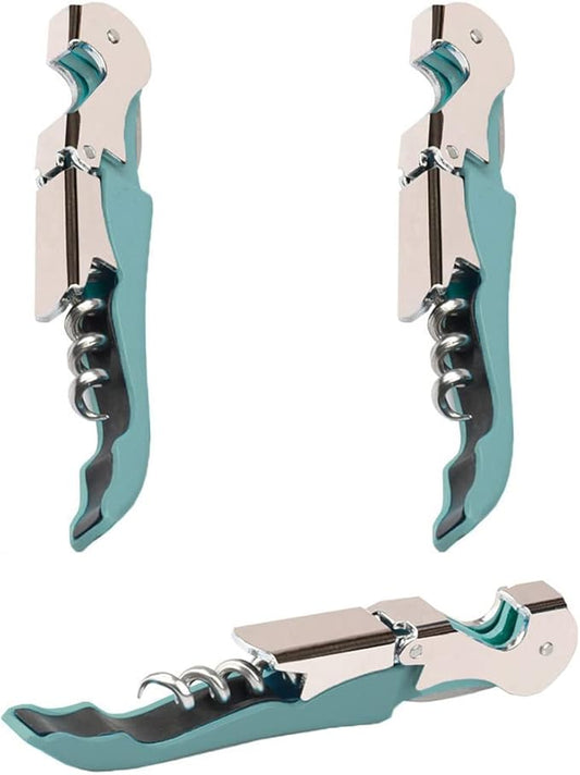 Professional Waiter Corkscrew Wine Openers Set(2PCS), Heavy Duty Stainless Steel Hinges Wine Key for Restaurant Waiters, Sommelier, Bartenders by Kit-Home