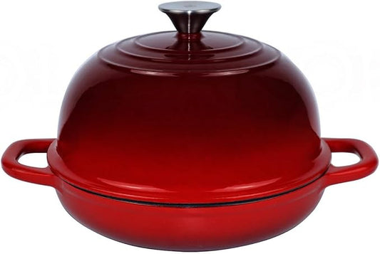 Dutch Oven for Bread Baking Bread Oven for Sourdough Bread Baking, Enameled Cast Iron Dutch Oven Pot with Lid 5 qt Cast Iron Bread Pan, Red by OLLAKOK