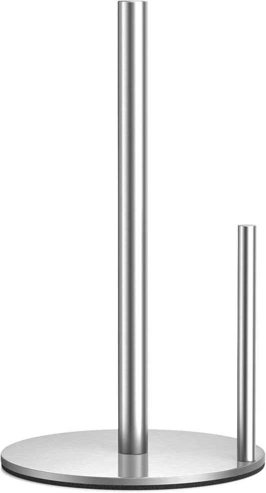 Paper Towel Holder Countertop, Stainless Steel, Silver, for Kitchen, Pantry, RV by Josmimic