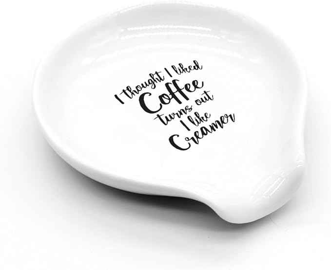Funny Coffee Spoon Holder-Coffee Spoon Rest-Cafe Bar Station Accessories-I Thought I Liked Coffee Turns Out I Like Sign