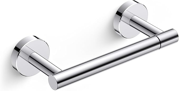 Day Moon™ - Toilet Paper Holder - Modern Roll Holder for Bathroom - 1 Pack - Wall Mount - Classic, Polished Chrome by DayMoonDesigns