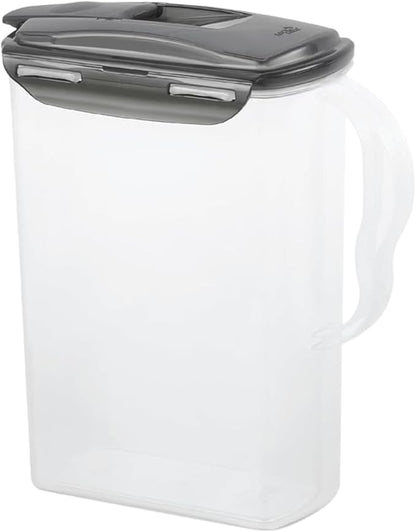 LocknLock Aqua Fridge Door Water Jug | Clear Pitcher | BPA Free Plastic Pitcher with Lid | 3 Quart Pitcher with Lid for Water, Juice, Tea & More Beverages, Gray - Image 4