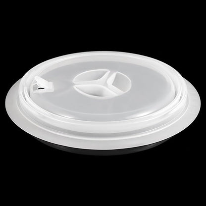 Kichwit Silicone Microwave Plate Cover Collapsible, Dishwasher Safe and BPA Free, White, 10.2"