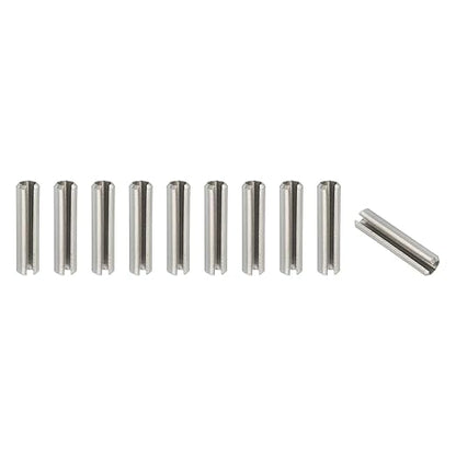 PATIKIL Slotted Spring Pin, 10 Pcs 5/16" x 1-3/8" (8.4mm x 35mm) 304 Stainless Steel Split Roll Pins Spring Dowel for Home Improvement Automotive Machine Repair, Silver