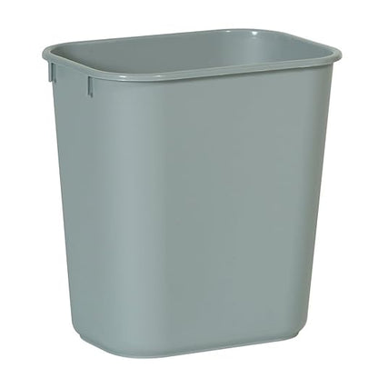 Rubbermaid Commercial Products Deskside Wastebasket/Trash Can, 3.25-Gallon/13-Quart, Gray, Plastic, for Bedroom/Bathroom/Office, Fits Under Desk/Sink/Cabinet, Pack of 12 by RubbermaidCommercialProducts
