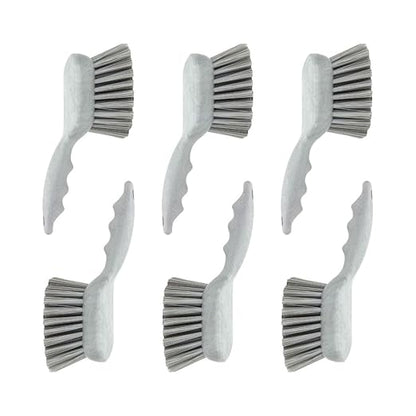 SPARTA 40541EC23 Plastic Scrub Brush, Utility Brush, Kitchen Brush With Hanging Hole For Cleaning, 8 Inches, Gray, (Pack of 6)