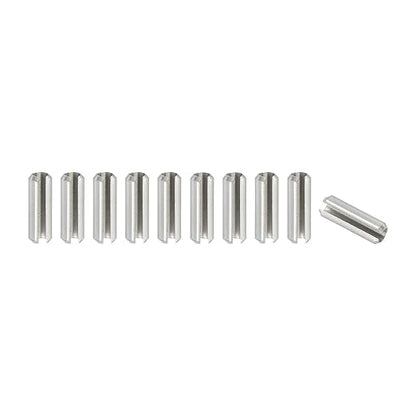 PATIKIL Slotted Spring Pin, 10 Pcs 5/16" x 1" (8.4mm x 25mm) 304 Stainless Steel Split Roll Pins Spring Dowel for Home Improvement Automotive Machine Repair, Silver