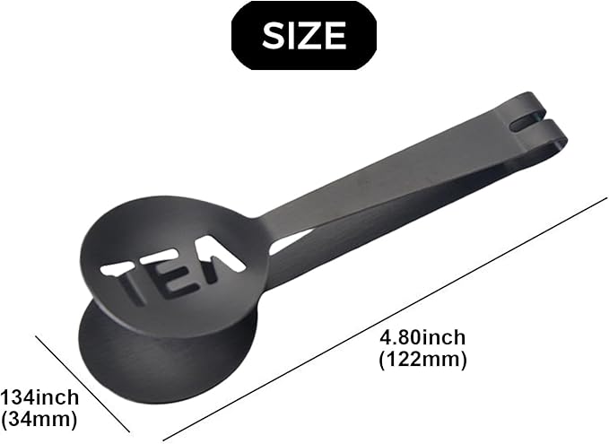 4Pcs Gray Tea Bag Squeezer, Stainless Steel Clip On Strainer, Tea Spoon Tongs For Loose Tea Ice Sugar Cubes, Tea Bag Holder Tea Accessories For Tea Drinkers