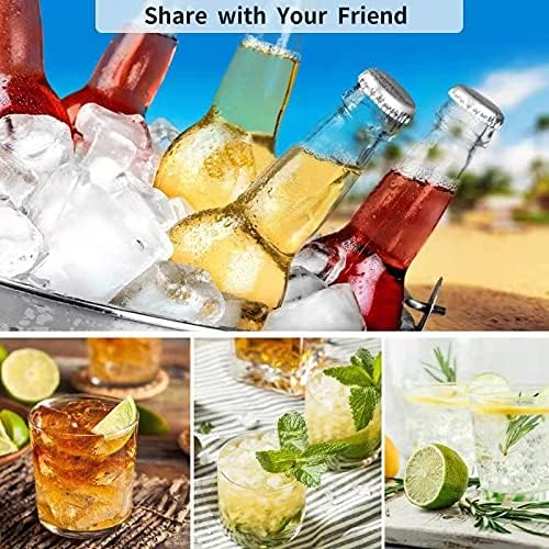 Ice Cube Trays Set of 2, Easy Release 15 Flexible Silicone Ice Cube Molds with Removable Lid Reusable Freezer Ice Trays Stackable for Whiskey, Baby Food, BPA Free (BLUE+GRAY) - Image 7