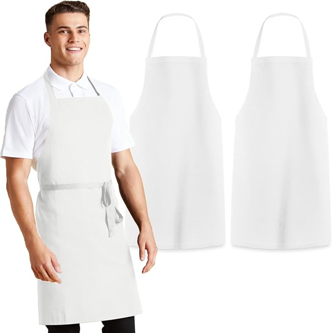 Avalon Kitchen Aprons for Men - 100% Polyester Chef Apron Women with Extra Long Ties - Cooking Aprons for Women & Mens Apron by Avalon+Kitchen