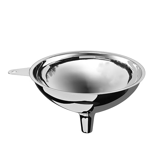 serinar Stainless Steel Large Funnel (5.7"" X 0.55"" Mouth), Metal Funnel for Bottle Filling, Food Funnel for Oil, Juice, Wine, Coffee, Honey, Milk（Without Filter） by serinar