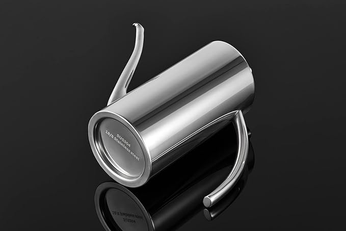 KSENDALO Premium Stainless Steel Olive Oil Dispenser (24oz/700mL) - Leakproof Kitchen Cruet & Olive Oil Bottle with Ergonomic ONE-Piece Body, Long Narrow Spout for Precision Pouring & Arc Handle - Image 4