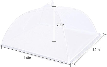 4 Pack Mesh Food Covers 14 inch, Large and Tall Food Covers, Pop-Up Mesh Food Covers Tent Umbrella for BBQs, Outdoors, Screen Tents, Parties Picnics - Image 2