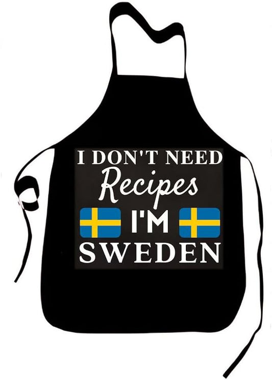 I Don't Need Recipes Novelty Chef Kitchen BBQ Apron Barber Chef Bib BBQ Kitchen Decor