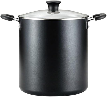 T-fal Specialty Nonstick Stockpot With Lid 12 Quart, Oven Broiler Safe 350F, Stay-Cool Handles, Kitchen, Cookware, Pots and Pans, Stock Pot, Soup Pot, Cooking Pot, Dishwasher Safe, Black by T-falbrand