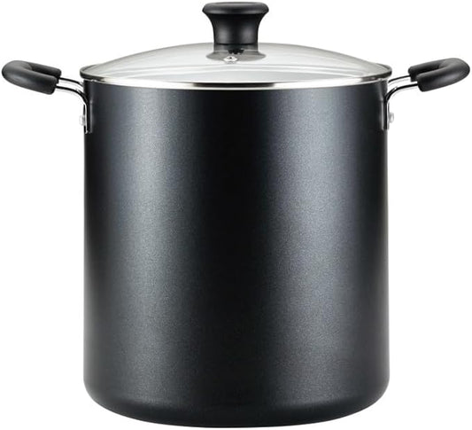 T-fal Specialty Nonstick Stockpot With Lid 12 Quart, Oven Broiler Safe 350F, Stay-Cool Handles, Kitchen, Cookware, Pots and Pans, Stock Pot, Soup Pot, Cooking Pot, Dishwasher Safe, Black by T-falbrand