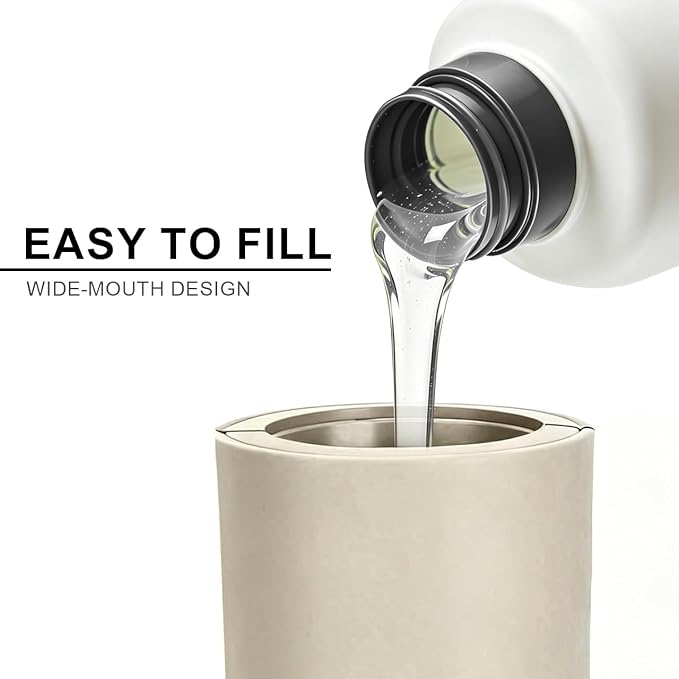 Silicone Dish Soap Dispenser, 8 Oz Refillable Squeeze Bottle, Leakproof for Kitchen Sink, Light Gray - Image 6